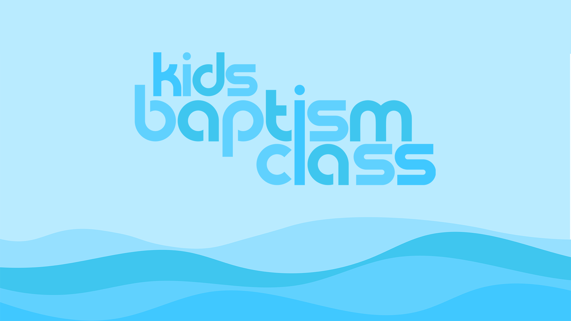 Clase de bautismo para niños